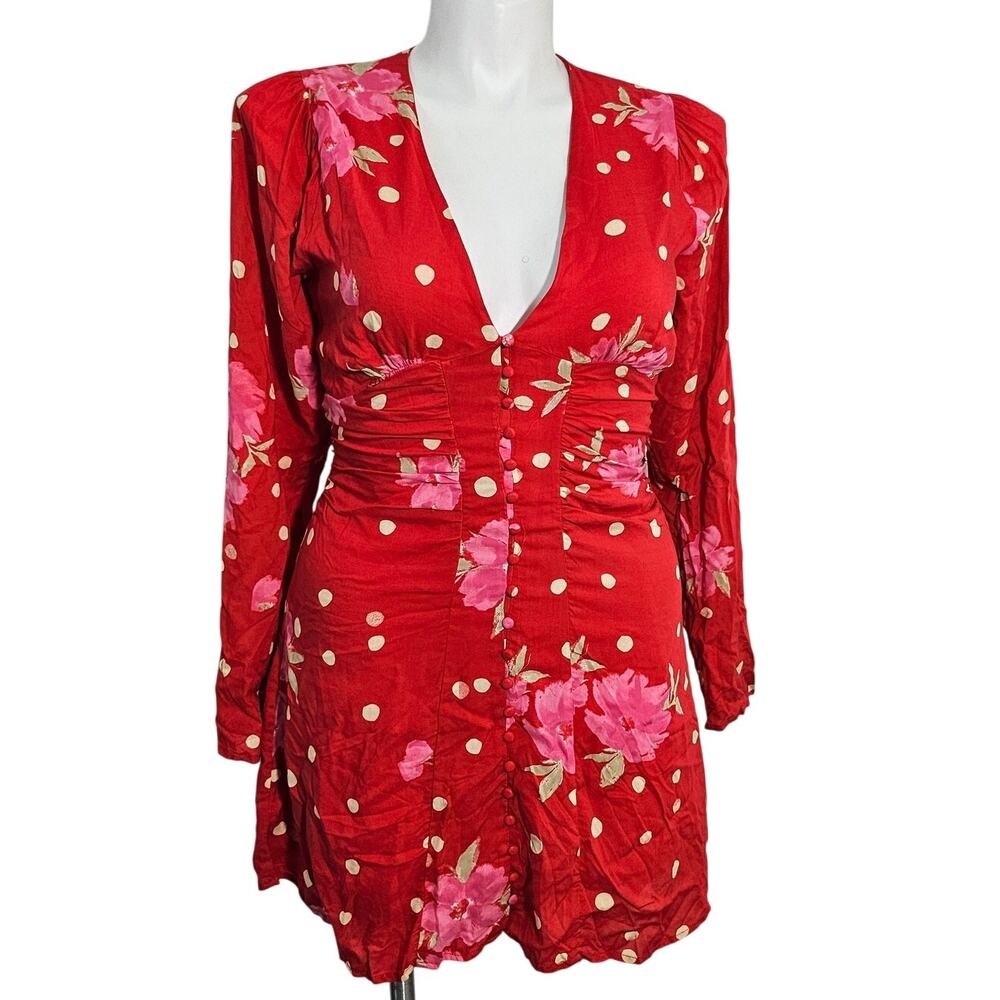 Free People Date Night Mini Dress in Strawberry sz M